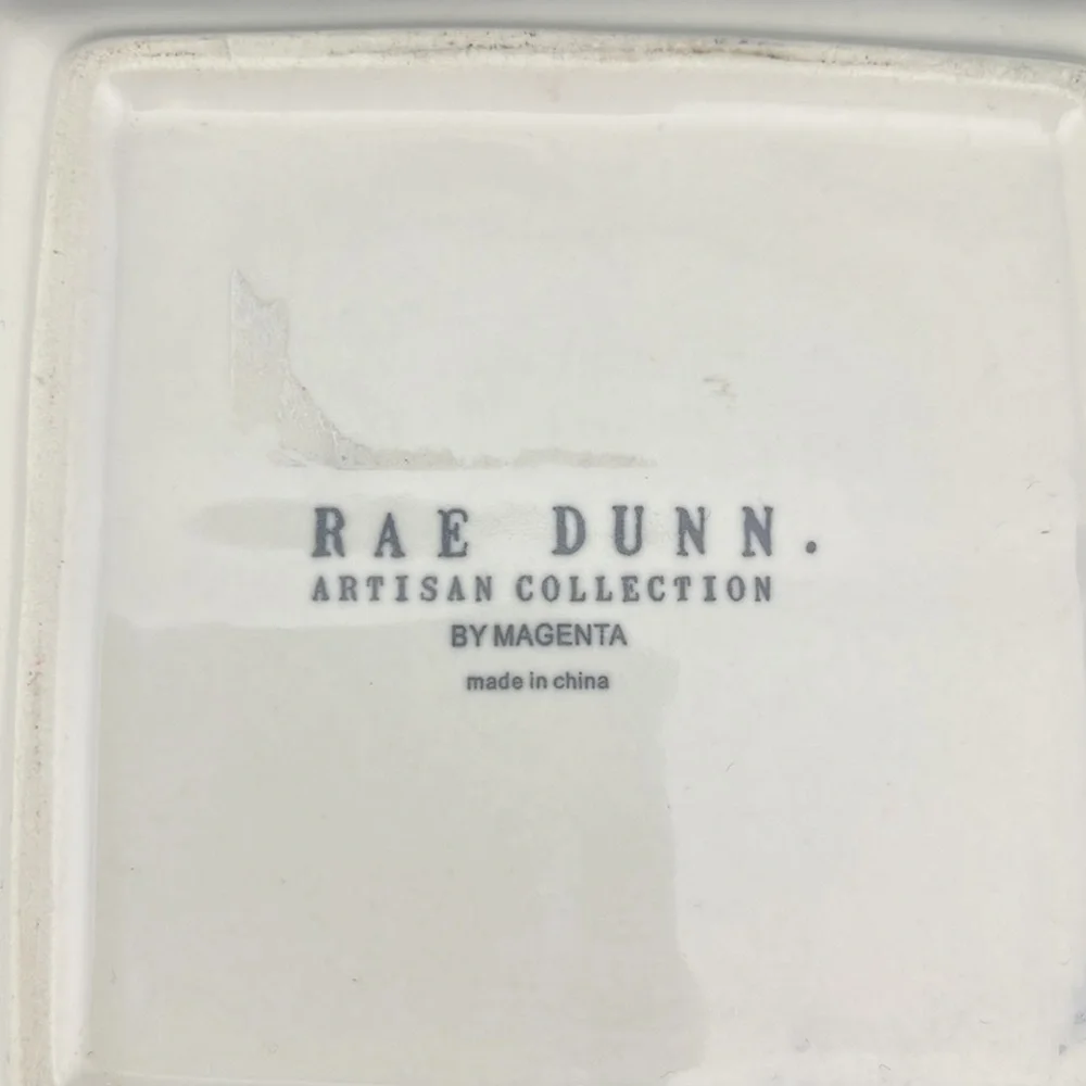 Rae Dunn 4 Section Trinket Tray Ceramic: Keep Dream Believe Love